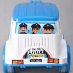 Friction Powered Police Force Bus Toy uc137 - Image 3