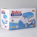 Friction Powered Police Force Bus Toy uc137 - Image 4