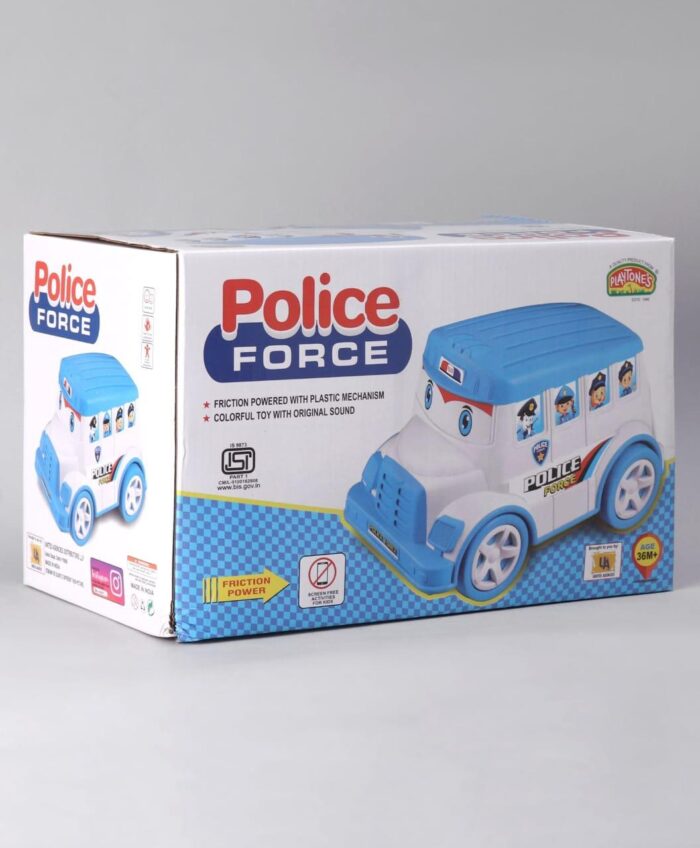 Friction Powered Police Force Bus Toy uc137 - Image 4