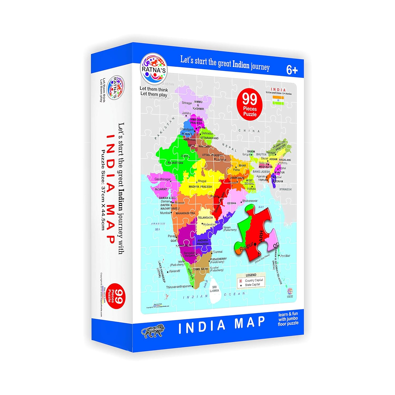 Ratnas-India-Map-Jigsaw-Puzzle-ra157-2