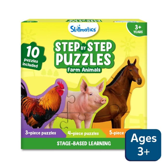 Skillmatics Step by Step Puzzle Farm Animals cj160 - Image 2