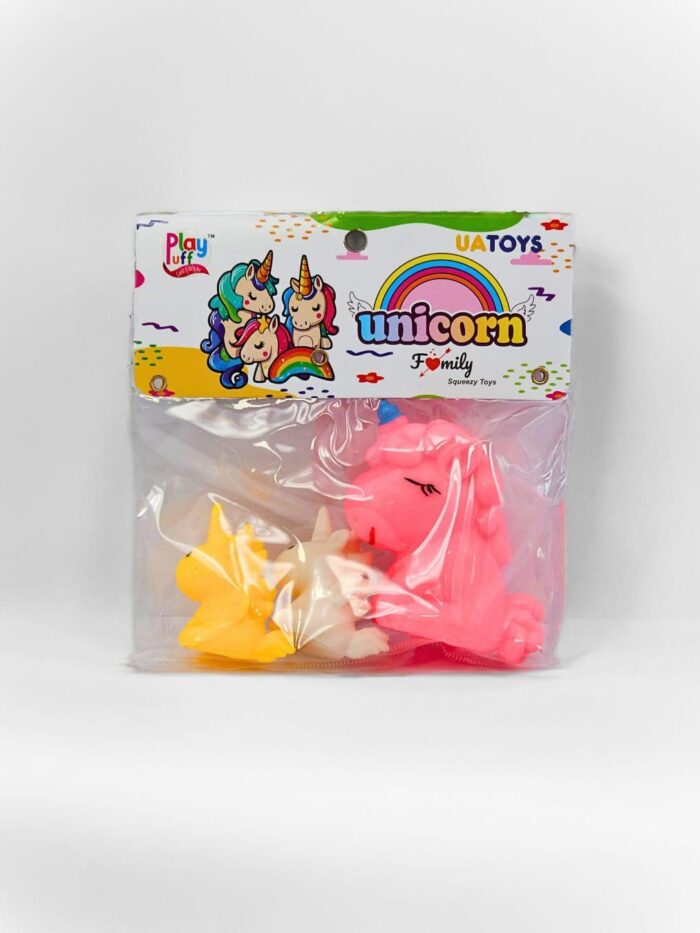 Unicorn Family Sqeezy squeeze toy 3 pcs set uc139 - Image 3