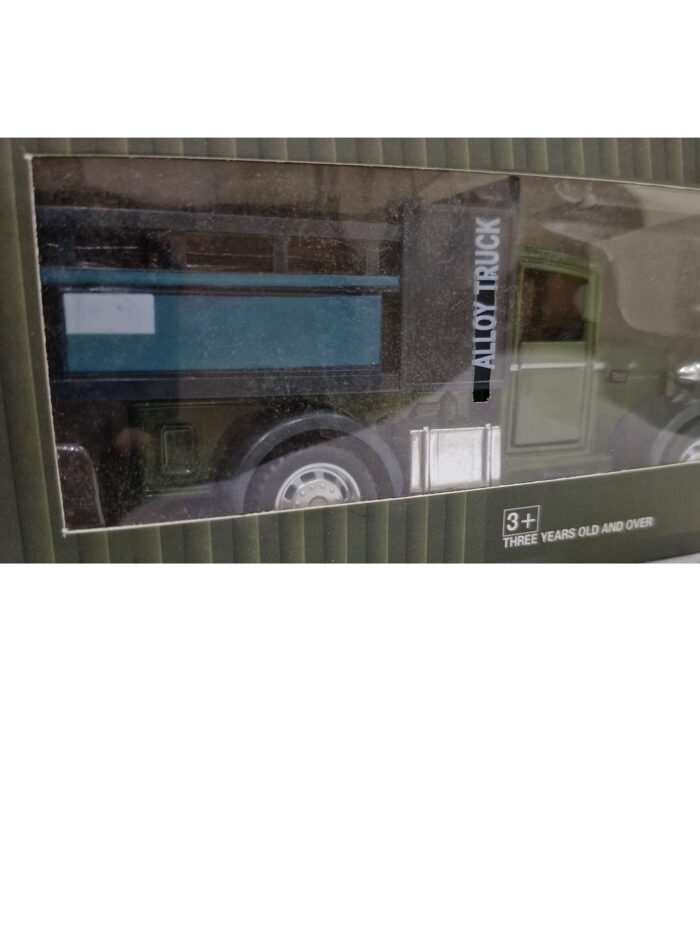Construction Vehicles Light & Music Green Wood Truck gz467 - Image 2