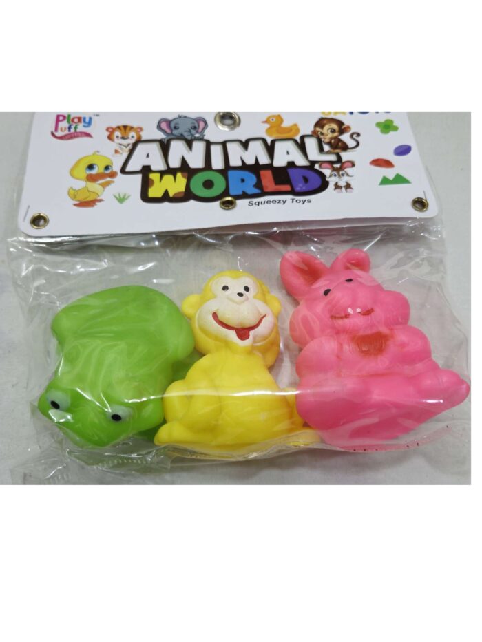 Cute Animals Squeezy Squeezee toys 3 PCS Type 2 uc302 - Image 2