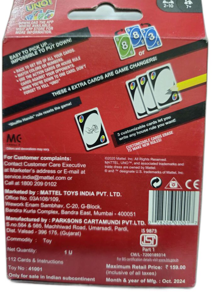 Mattel Uno Playing Card Game cj172 - Image 2