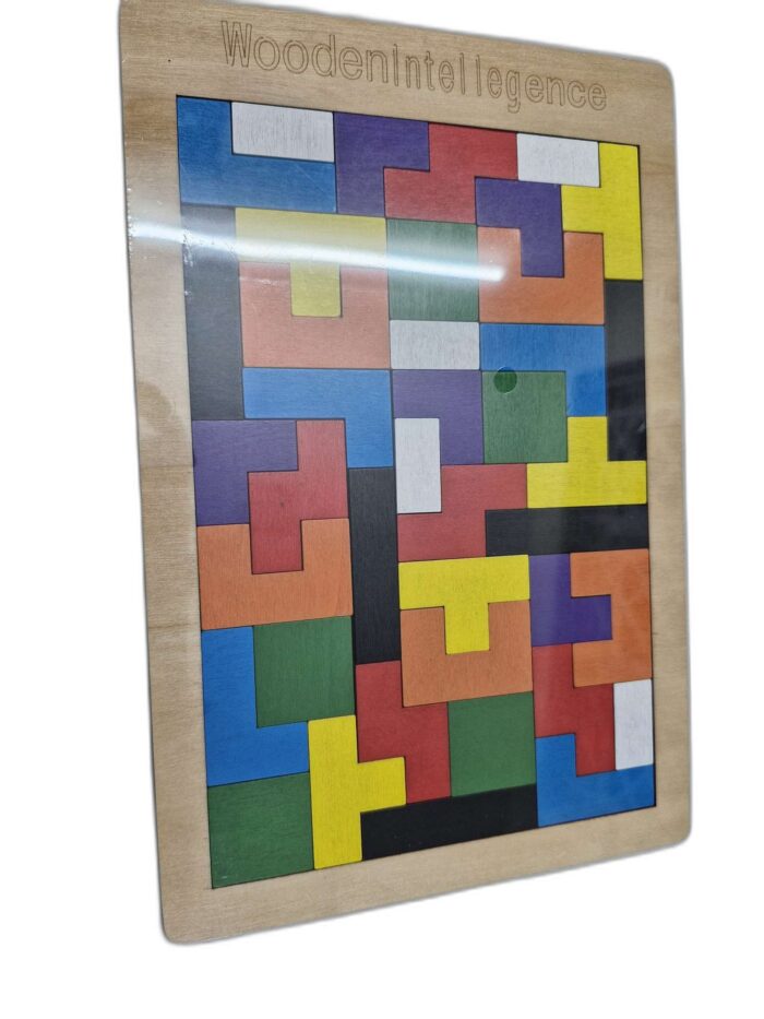 Russion Intelligence Colorful 3D Russian Blocks Montessori Education Toy Wooden Puzzle gz167
