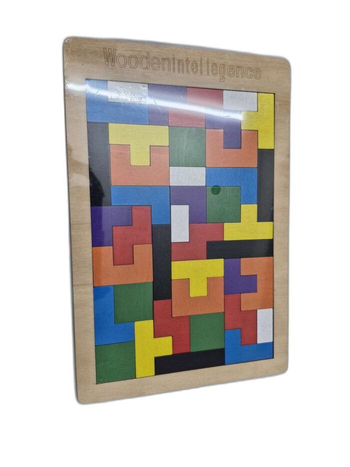 Russion Intelligence Colorful 3D Russian Blocks Montessori Education Toy Wooden Puzzle gz167 - Image 2